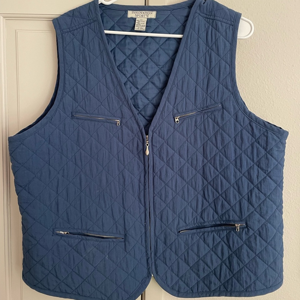 Blue Quilted Vest